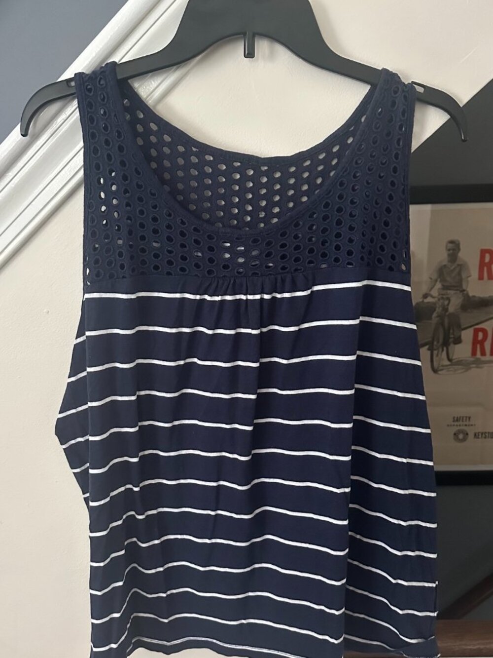 Old Navy Sleeveless Mesh & Stripe Top – Size L